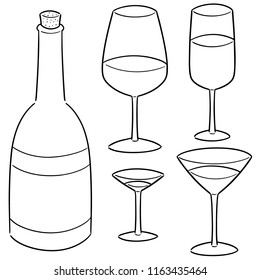 vector set of wine