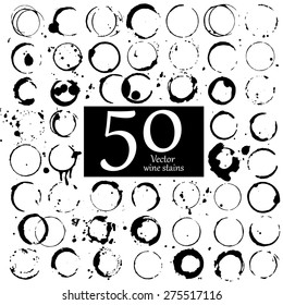 Vector Set of Wine Stains