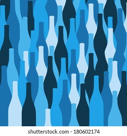 vector set of wine or vinegar bottles silhouettes 