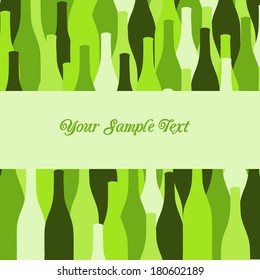 vector set of wine or vinegar bottles silhouettes 