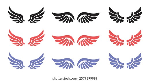Vector Set Of Wings Icon