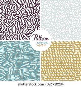 vector set witch seamless pattern witch sketch texture