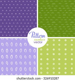 vector set witch seamless pattern witch sketch texture