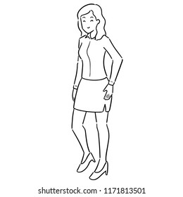 vector set of women