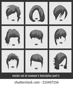 vector set of women