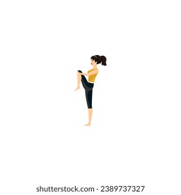 vector set of women's poses with cute movements simple