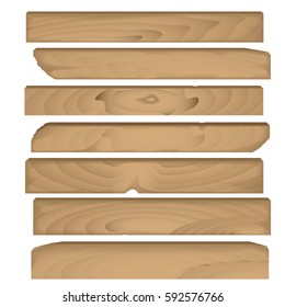 vector set of wooden boards for design