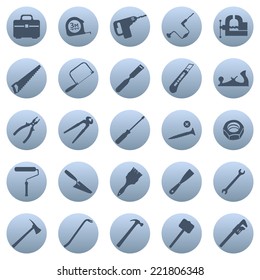 Vector Set of Work Tools Icons