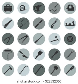 Vector Set of Work Tools Icons