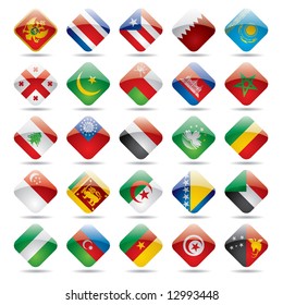 Vector set world flag icons 4