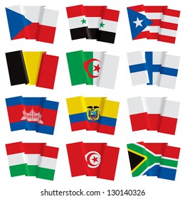 Vector set of world flags