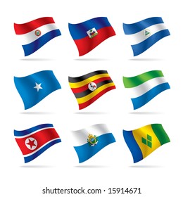 Vector set of world flags