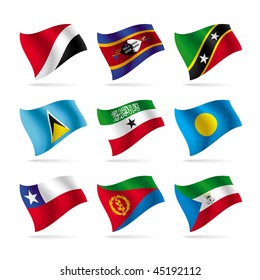 Vector set of world flags