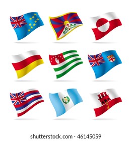 Vector set of world flags