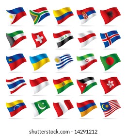 Vector set of world flags 3