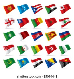 Vector set of world flags 4