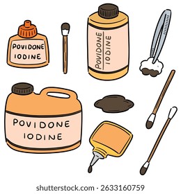 vector set of wound dressing set