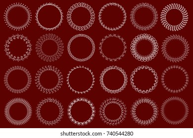 Vector Set with wreaths. Designs can be used for wedding invitations, greeting cards etc.