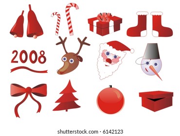 vector set of xmas icons