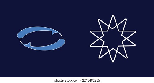 Vector set of Y2K. Brutalism star and flower shapes. Flat minimalist icons. Projects, posters, banners. Vector illustration