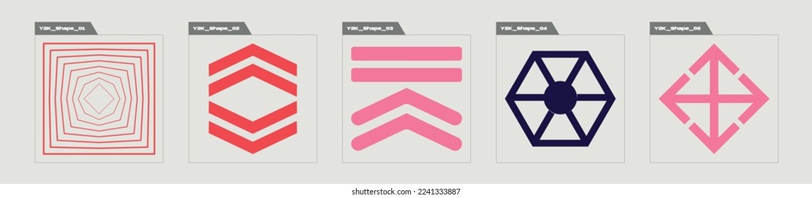 Vector set of Y2K. Extraordinary Graphic Assets. For modern T-shirts designed. Stars, starburst . Vector illustration