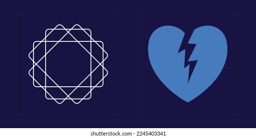 Vector set of Y2K. Extraordinary Graphic Assets. Modern abstract forms. Projects, posters, banners. Vector illustration