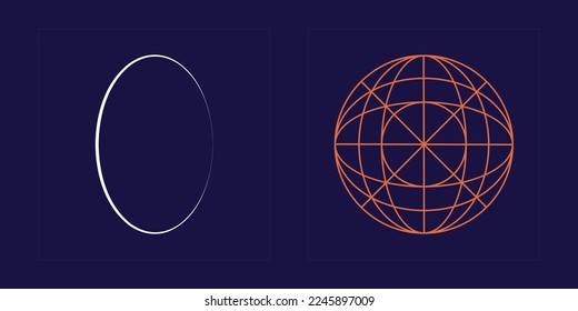 Vector set of Y2K. Extraordinary Graphic Assets. Modern abstract forms. Isolated on black background. Vector illustration