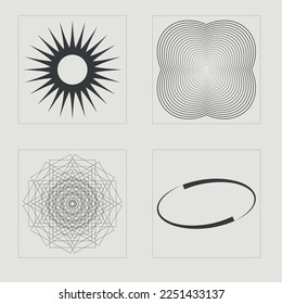 Vector set of Y2K. Extraordinary Graphic Assets. For modern T-shirts designed. Stars, starburst . Vector illustration