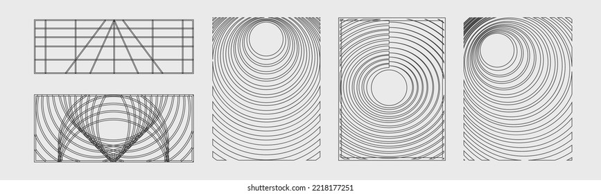 Vector set of Y2K. Large set of retro objects for design. Frames inspired brutalism. Style 80s 90s. Vector illustration