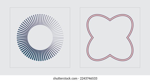 Vector set of Y2K. Rave psychedelic retro futuristic set. Flat minimalist icons. Stars, starburst . Vector illustration