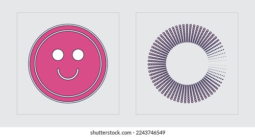 Vector set of Y2K. Retro futuristic graphic ornaments. Objects in y2k style. Retro Futurist. Vector illustration