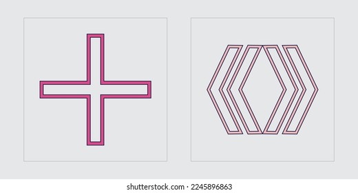 Vector set of Y2K. Retro futuristic graphic ornaments. Objects in y2k style. Projects, posters, banners. Vector illustration