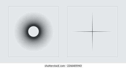 Vector set of Y2K. Retro futuristic graphic ornaments. Templates for notes, posters. Futuristic. Vector illustration