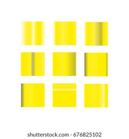 Vector set of yellow gradients