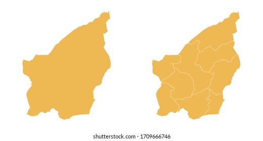 Vector set yellow of map San Marino