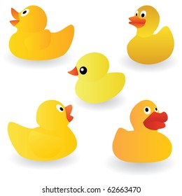 Vector Rubber 4 Color Duck Stock Vector (Royalty Free) 111119342 ...