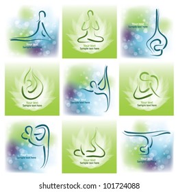vector set -  yoga background