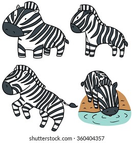 vector set of zebra