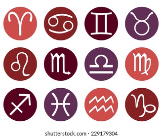Vector Set of Zodiac Sign