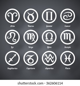 Vector set of zodiac signs