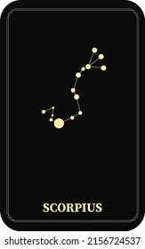 Conjunto vectorial de signos de zodiaco. Tarjetas mágicas. Cartas místicas de tarot. Grabado retro-vintage al estilo boho. Fases de la luna.