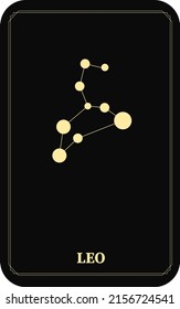 Conjunto vectorial de signos de zodiaco. Tarjetas mágicas. Cartas místicas de tarot. Grabado retro-vintage al estilo boho. Fases de la luna.