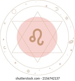 Vector set of zodiac signs. Magic cards. Mystical tarot cards. Retro-vintage engraving in boho style. Phases of the moon.