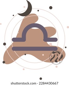 Vector set of zodiac signs. Magic cards. Mystical tarot cards. Retro-vintage engraving in boho style. Phases of the moon.