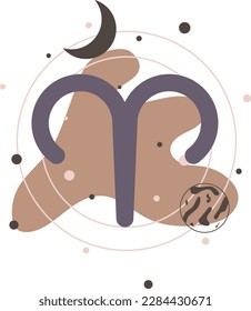 Vector set of zodiac signs. Magic cards. Mystical tarot cards. Retro-vintage engraving in boho style. Phases of the moon.