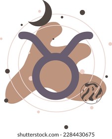 Vector set of zodiac signs. Magic cards. Mystical tarot cards. Retro-vintage engraving in boho style. Phases of the moon.