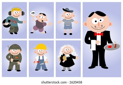 Vector set-people's occupations