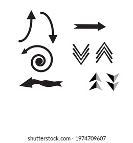 vector sets of arrows or arrows illustrator