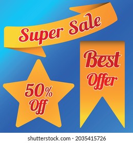 Vector sets of sale labels