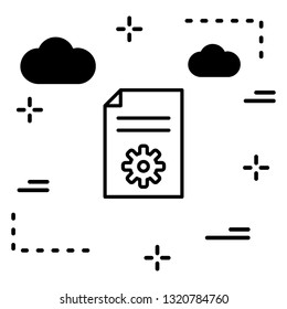 Vector Setting Document Icon
